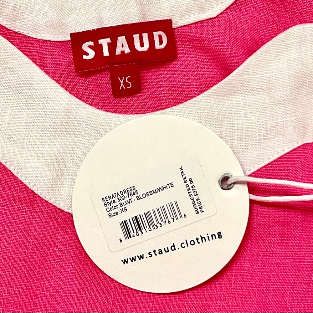 πΊπHPππΊ NWT Staud Renata Mini Dress Blossom White - Picture 15 of 16